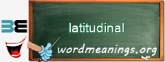 WordMeaning blackboard for latitudinal